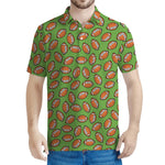 American Football Ball Pattern Print Men's Polo Shirt