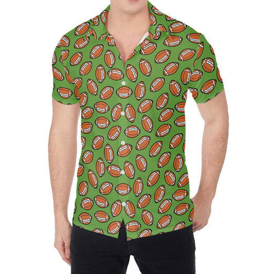 American Football Ball Pattern Print Men's Shirt