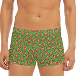 American Football Ball Pattern Print Men's Short Boxer Briefs