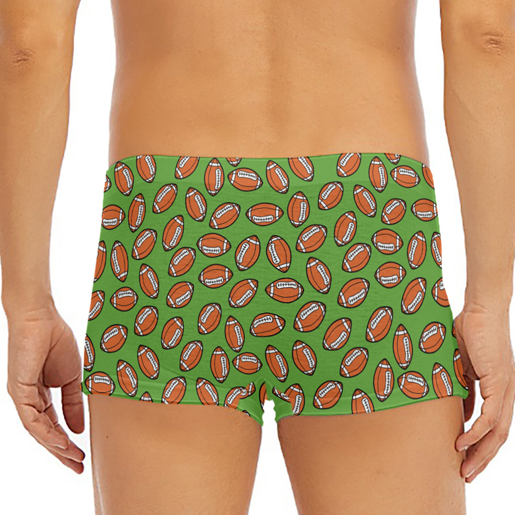 American Football Ball Pattern Print Men's Short Boxer Briefs