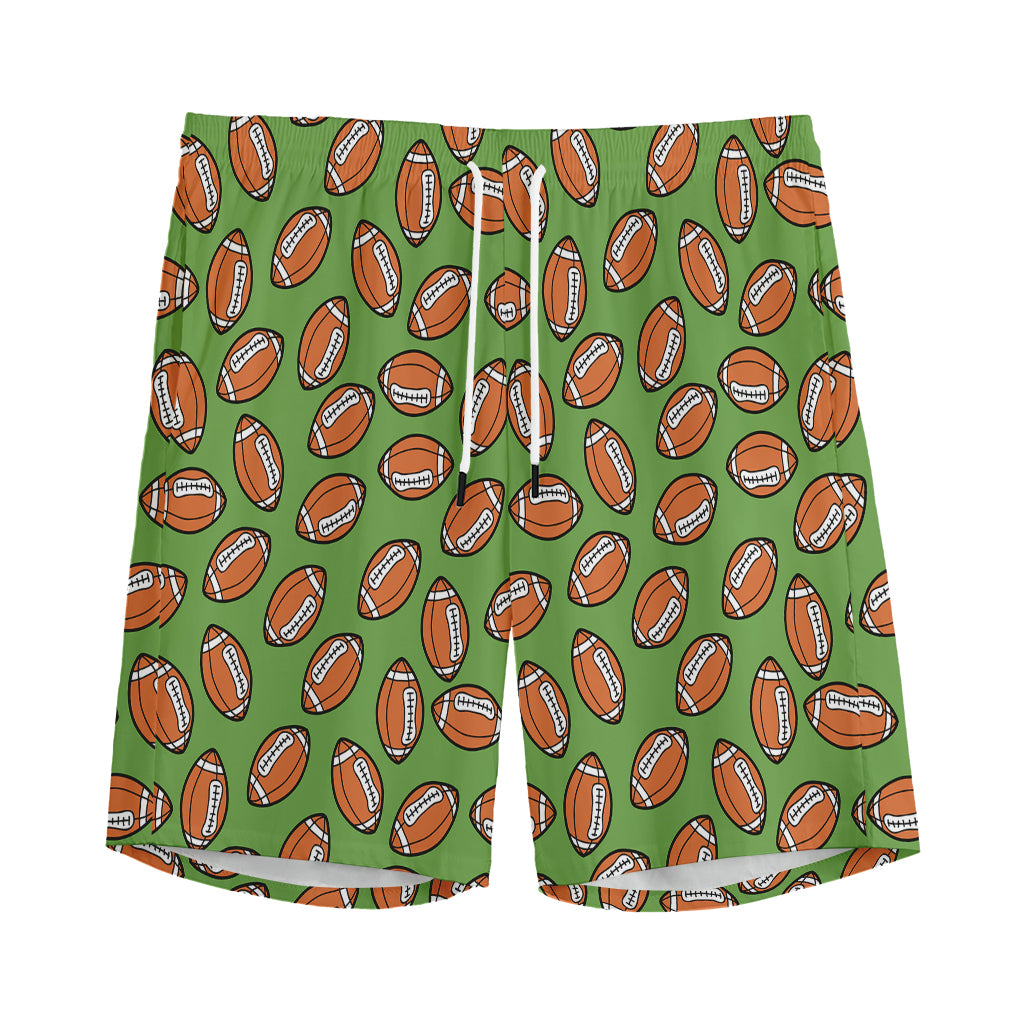 American Football Ball Pattern Print Men's Sports Shorts