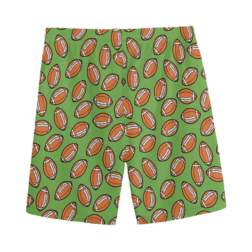 American Football Ball Pattern Print Men's Sports Shorts