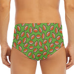 American Football Ball Pattern Print Men's Triangle Swim Briefs