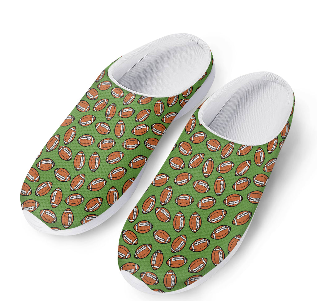American Football Ball Pattern Print Mesh Casual Shoes