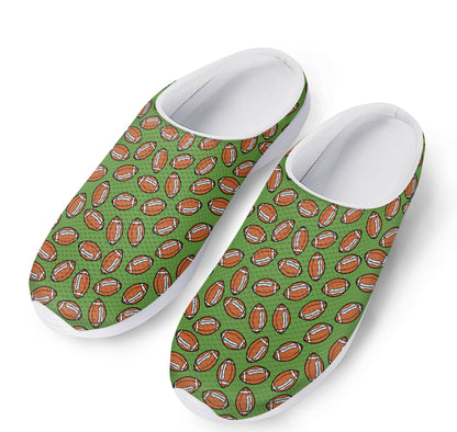 American Football Ball Pattern Print Mesh Casual Shoes