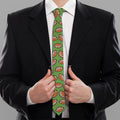 American Football Ball Pattern Print Necktie