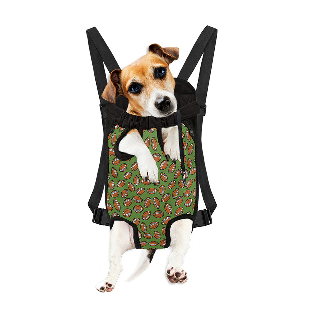 American Football Ball Pattern Print Pet Carrier Backpack