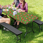 American Football Ball Pattern Print Picnic Table Cover