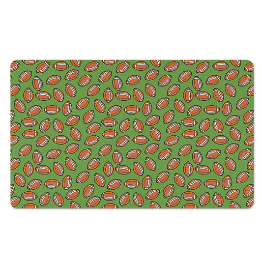 American Football Ball Pattern Print Polyester Doormat