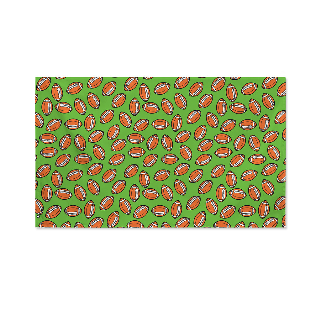 American Football Ball Pattern Print Polyester Flag