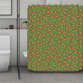 American Football Ball Pattern Print Polyester Shower Curtain