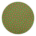 American Football Ball Pattern Print Round Blanket