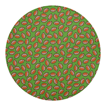 American Football Ball Pattern Print Round Blanket