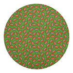 American Football Ball Pattern Print Round Blanket
