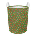 American Football Ball Pattern Print Round Laundry Basket