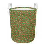 American Football Ball Pattern Print Round Laundry Basket