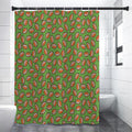 American Football Ball Pattern Print Shower Curtain