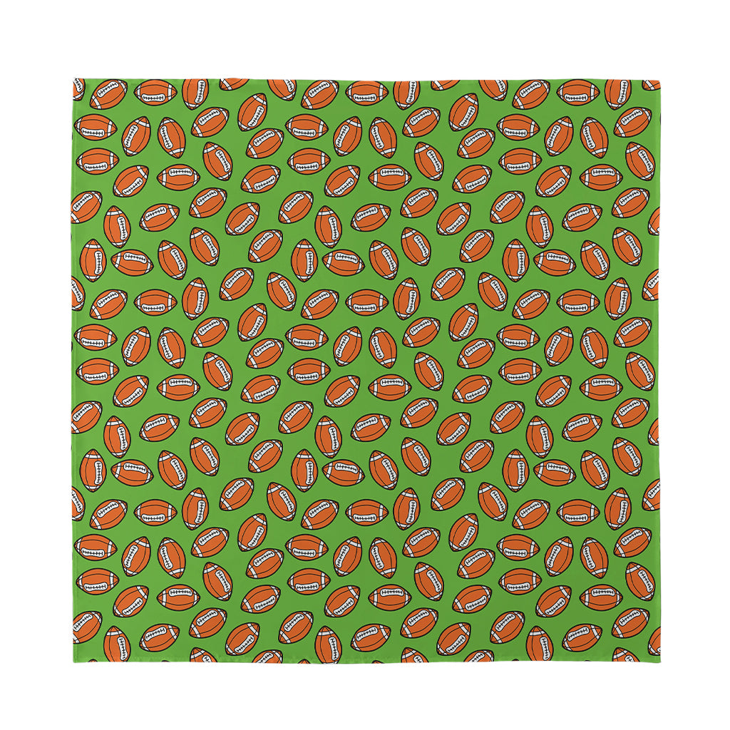 American Football Ball Pattern Print Silk Bandana
