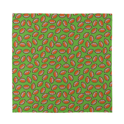 American Football Ball Pattern Print Silk Bandana