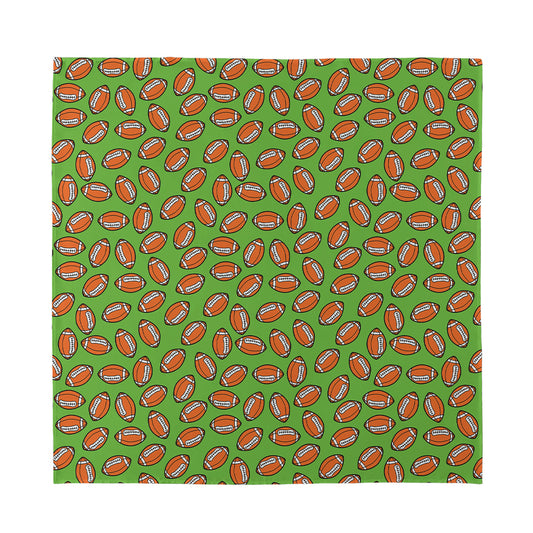 American Football Ball Pattern Print Silk Bandana