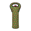 American Football Ball Pattern Print Single Neoprene Wine Tote