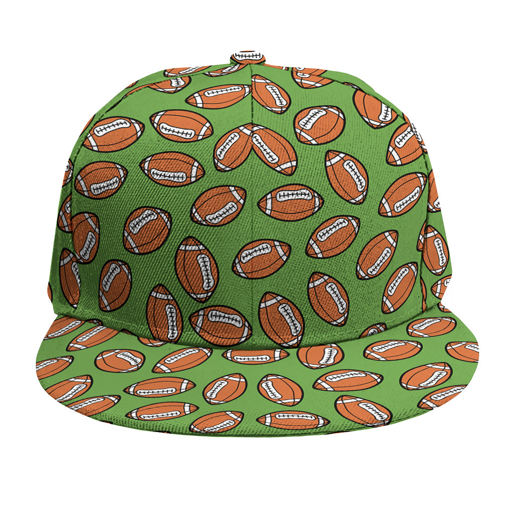 American Football Ball Pattern Print Snapback Cap
