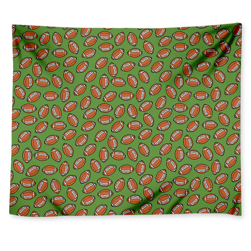 American Football Ball Pattern Print Tapestry