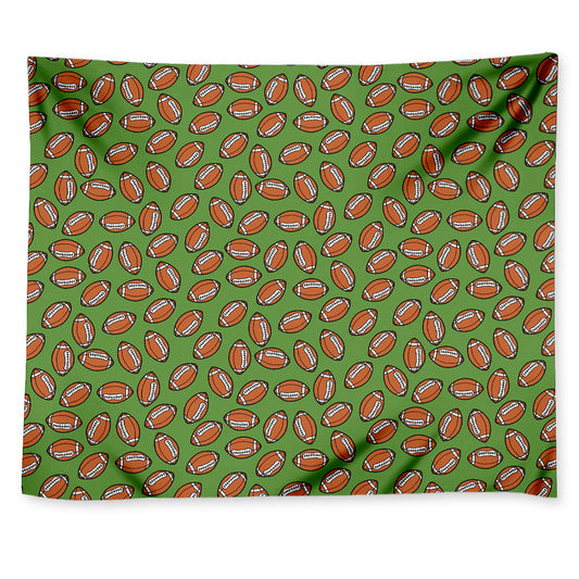 American Football Ball Pattern Print Tapestry