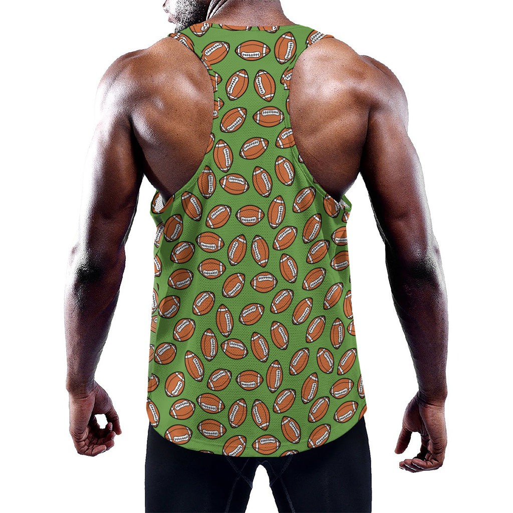 American Football Ball Pattern Print Training Tank Top