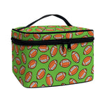 American Football Ball Pattern Print Travel Makeup Bag