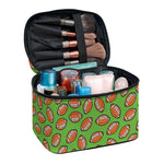 American Football Ball Pattern Print Travel Makeup Bag