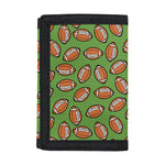 American Football Ball Pattern Print Trifold Wallet