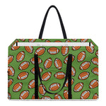 American Football Ball Pattern Print Utility Tote Bag