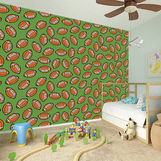 American Football Ball Pattern Print Wall Sticker