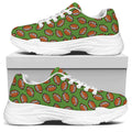 American Football Ball Pattern Print White Chunky Shoes