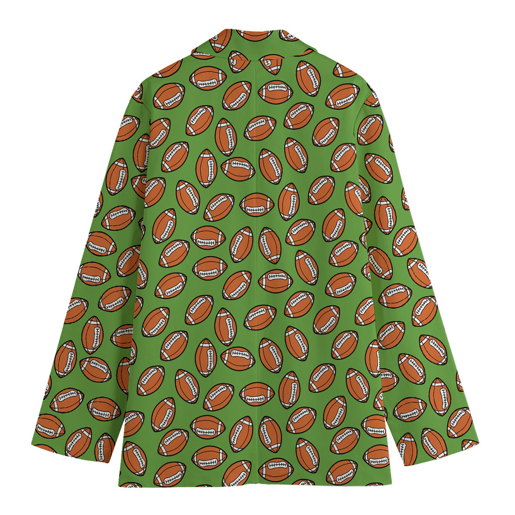 American Football Ball Pattern Print Women's Blazer