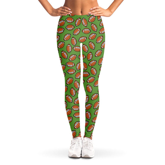 American Football Ball Pattern Print Women's Leggings