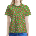 American Football Ball Pattern Print Women's Polo Shirt