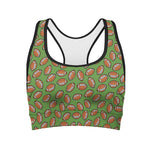 American Football Ball Pattern Print Women's Sports Bra