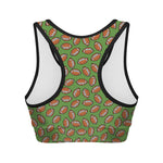 American Football Ball Pattern Print Women's Sports Bra