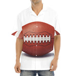 American Football Ball Print Aloha Shirt