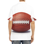 American Football Ball Print Aloha Shirt