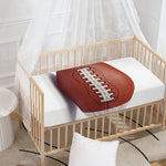 American Football Ball Print Baby Crib Sheet