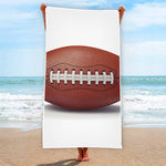 American Football Ball Print Beach Towel