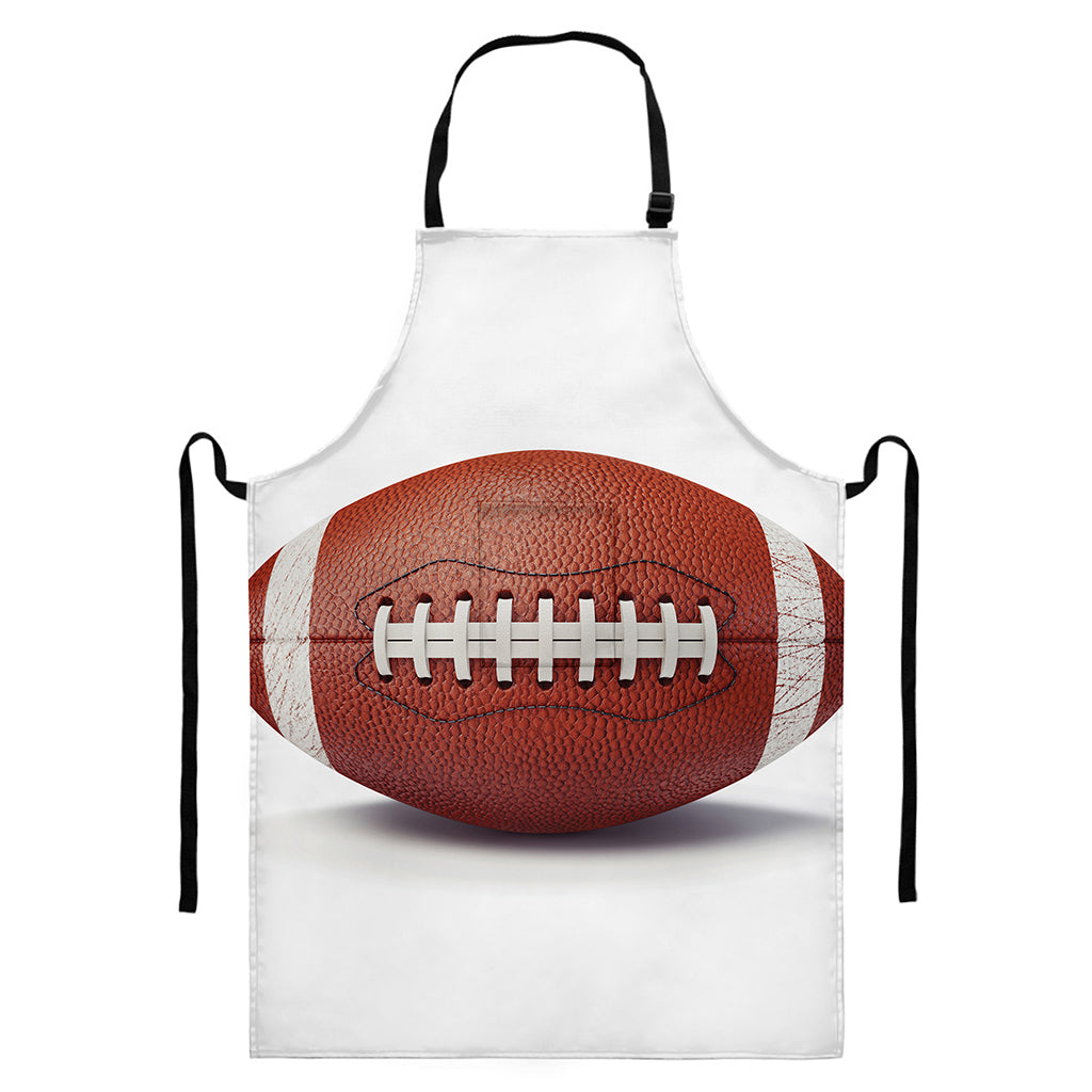 American Football Ball Print Bib Apron With Pocket