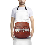 American Football Ball Print Bib Apron With Pocket