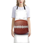 American Football Ball Print Bib Apron With Pocket