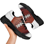 American Football Ball Print Black Chunky Shoes