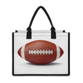 American Football Ball Print Canvas Tote Bag