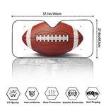 American Football Ball Print Car Windshield Sun Shade